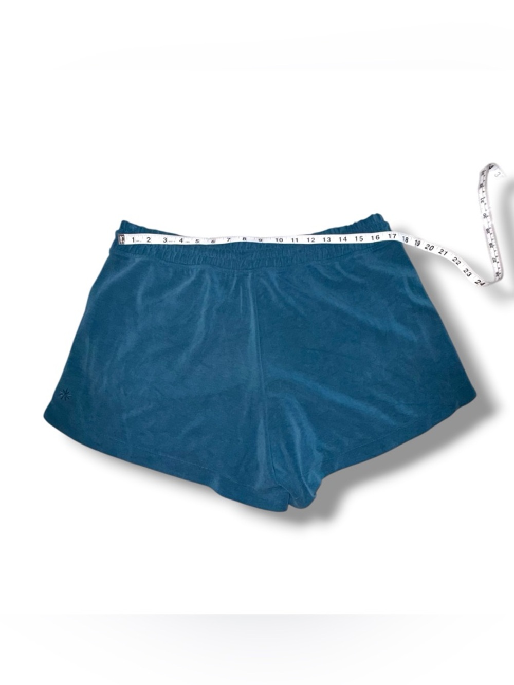 ATHLETA Seasoft Mid-rise 4” Shorts - Coastal Teal XL - Picture 6 of 7